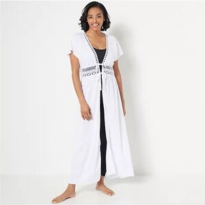 Belle by Kim Gravel Slub Knit Double Tie Swim Cover Up